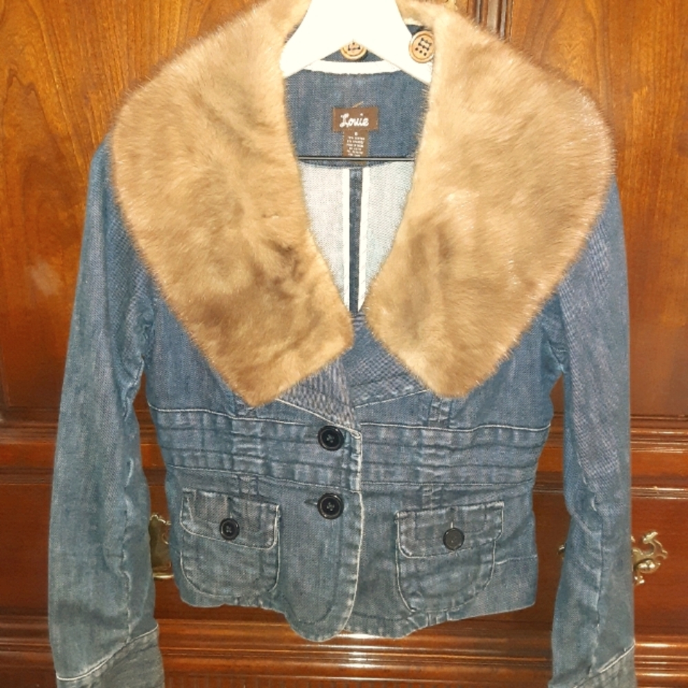 Carmel Mink Fur Jean Jacket